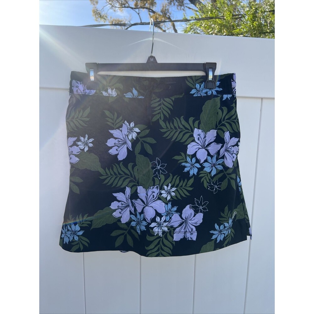 Speedo Black Green Floral Skort Womens Small